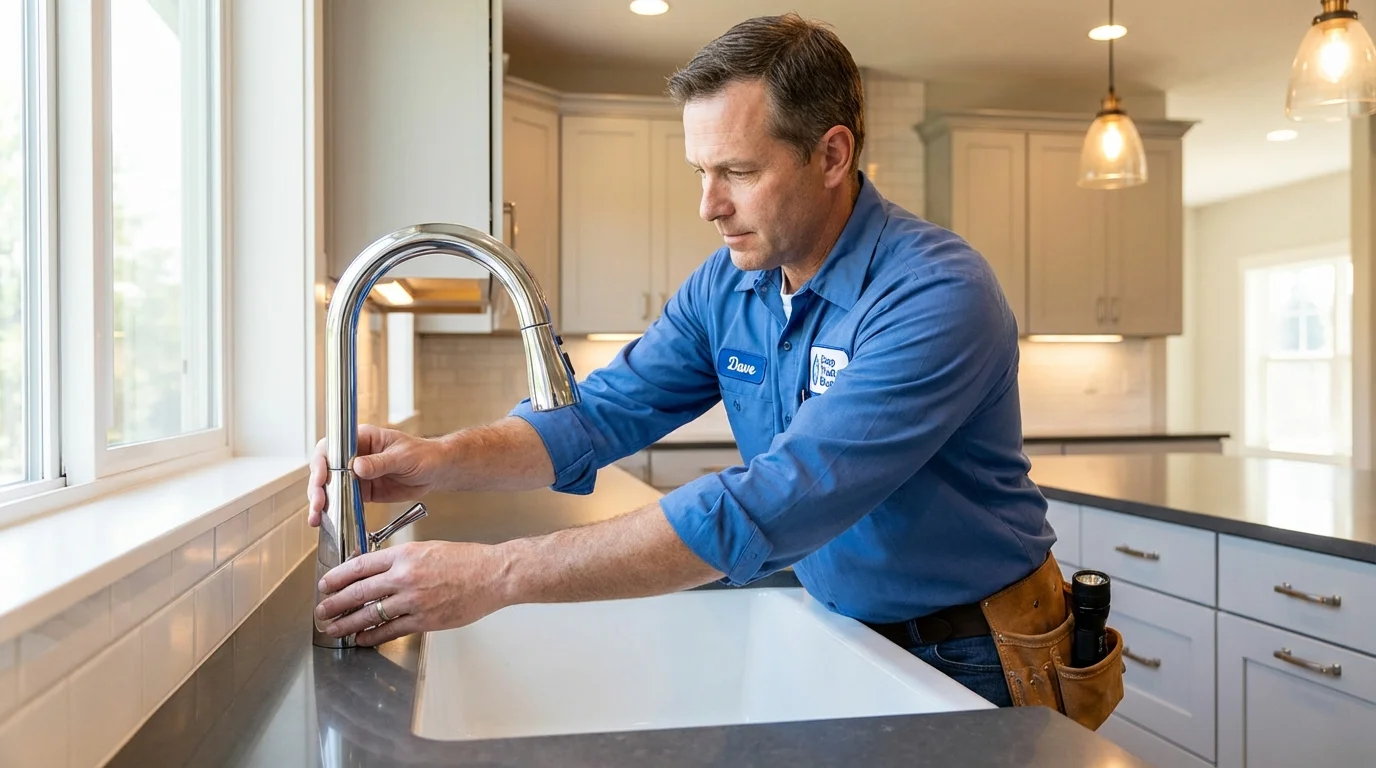 Kitchen faucet installation by Johns Plumbing LLC in Assumption