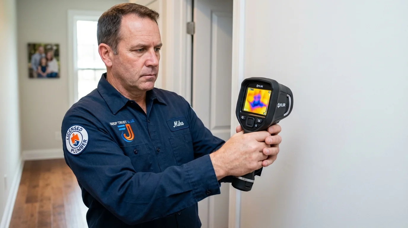 Thermal imaging leak detection by Johns Plumbing LLC in Assumption